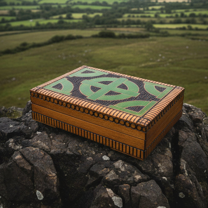 Celtic Cross Keepsake Box - Handmade Wooden Box