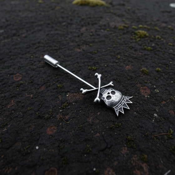 Scottish Skull "King Death" Tie Stick Pin