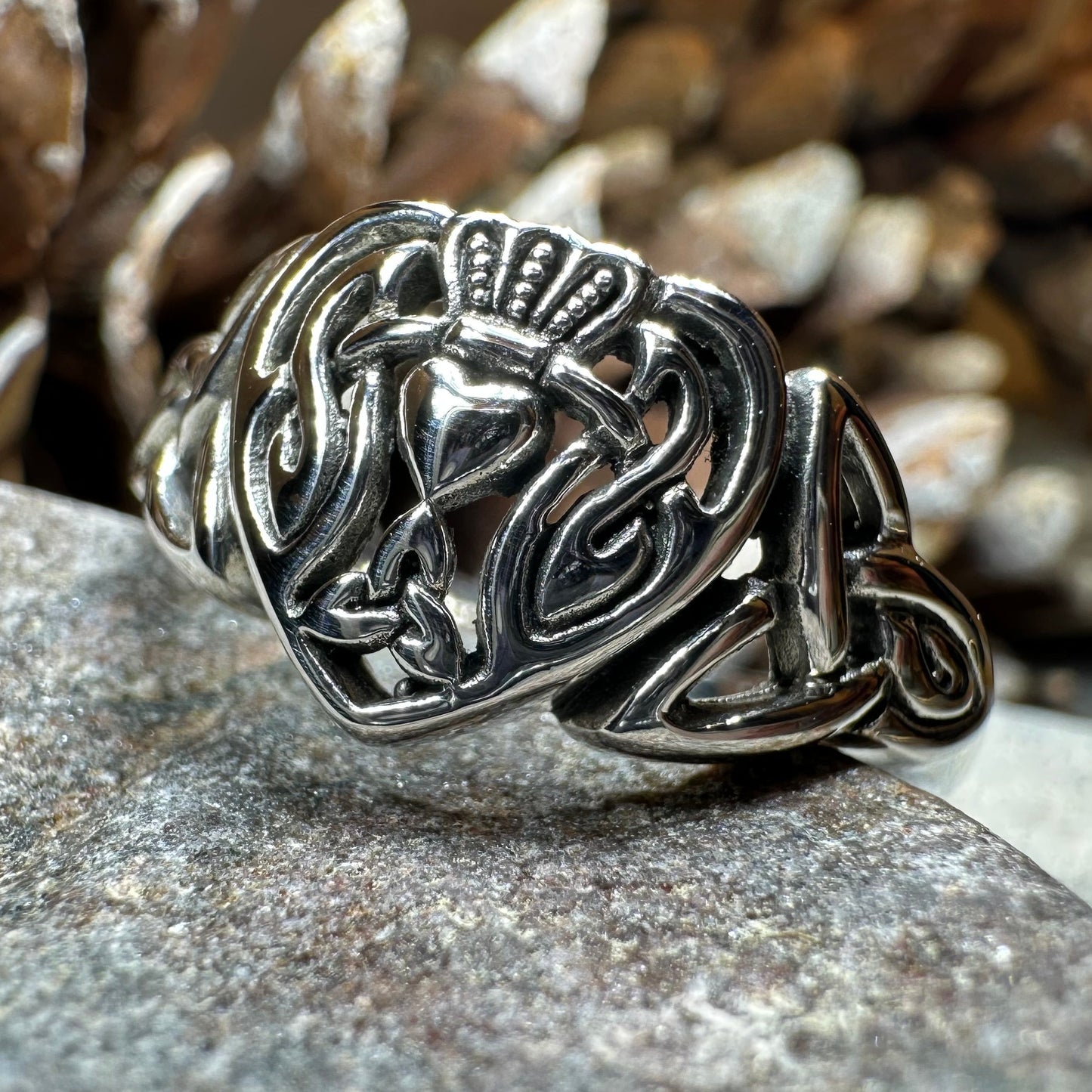 True Love Irish Claddagh Ring in Sterling Silver