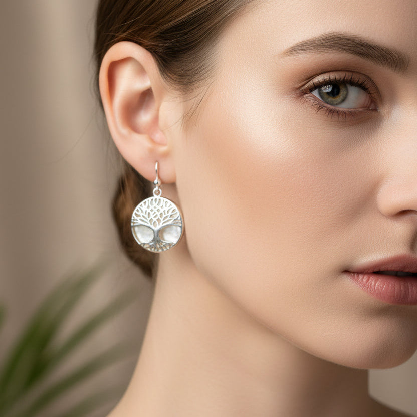 Robyn Tree of Life Earrings in Sterling Silver