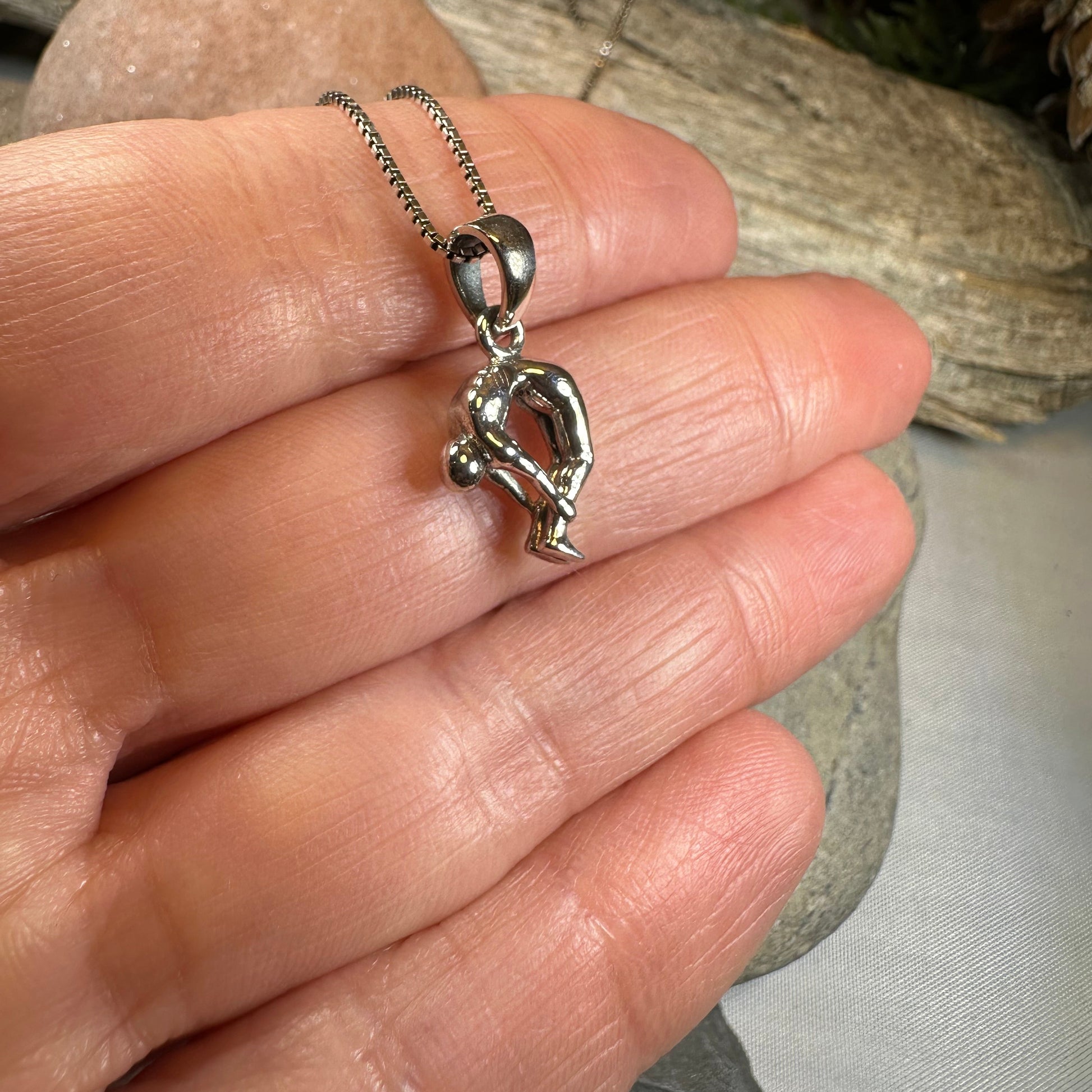 Yoga Pose Om Necklace — view 2