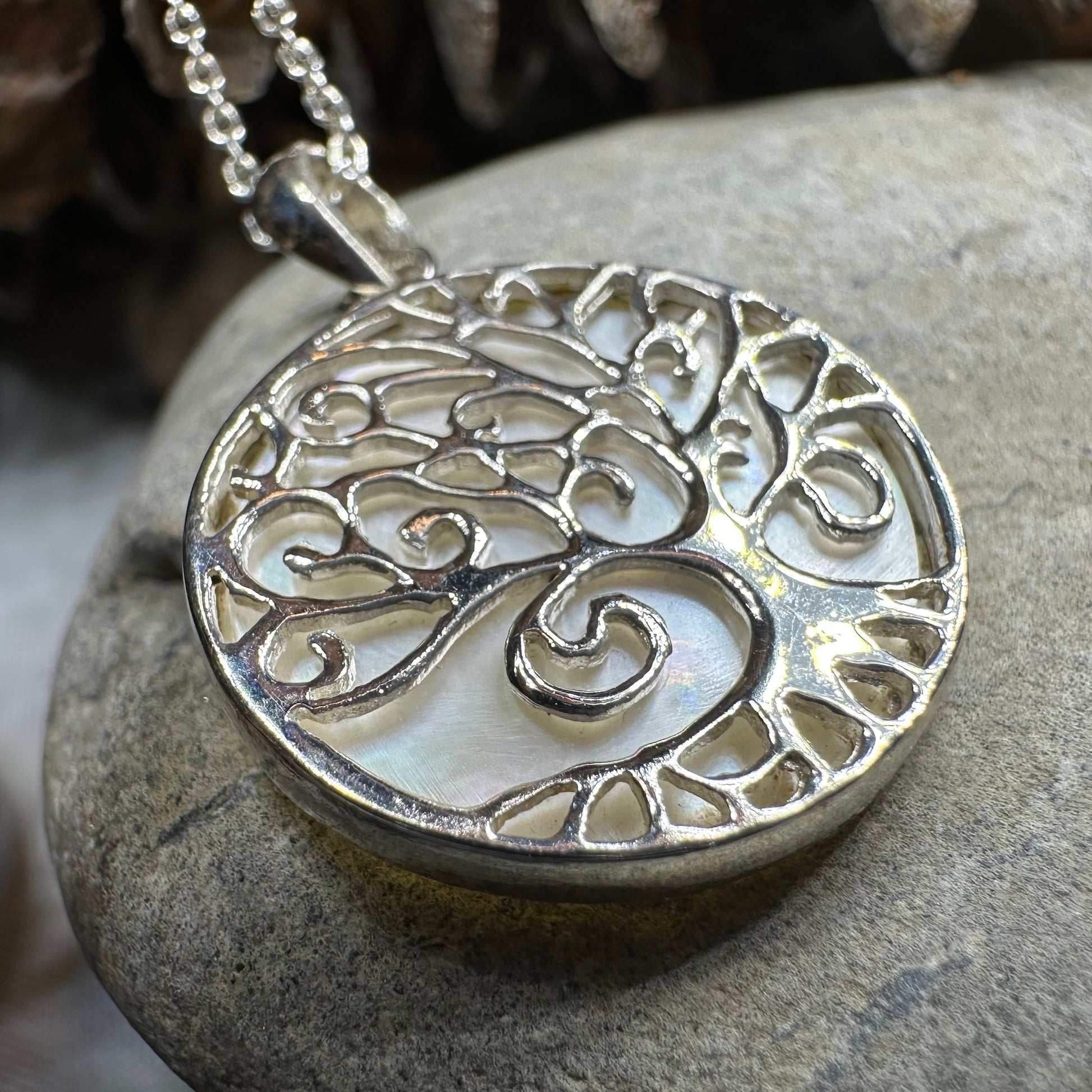 Gynnifer Tree of Life Necklace in Sterling Silver — view 10