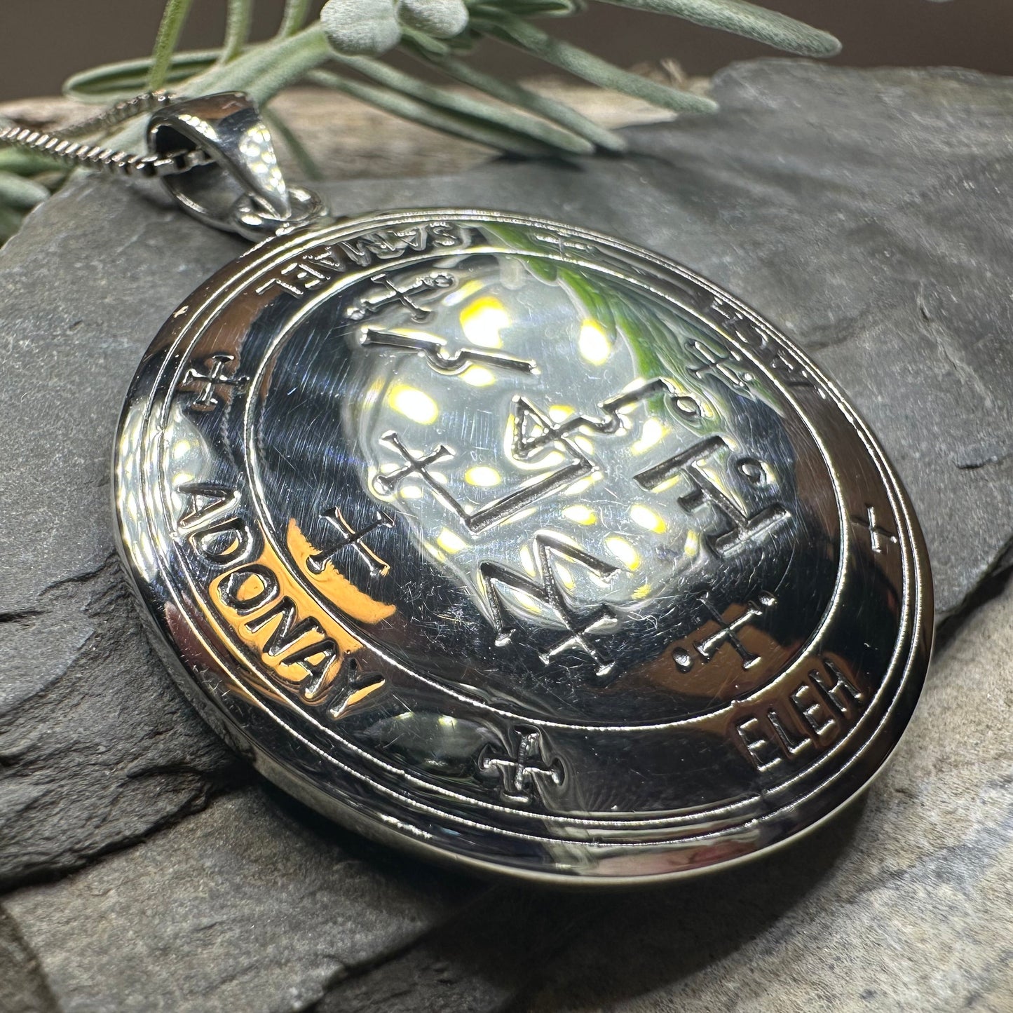 Archangel Samael Sigil Pendant in Sterling Silver