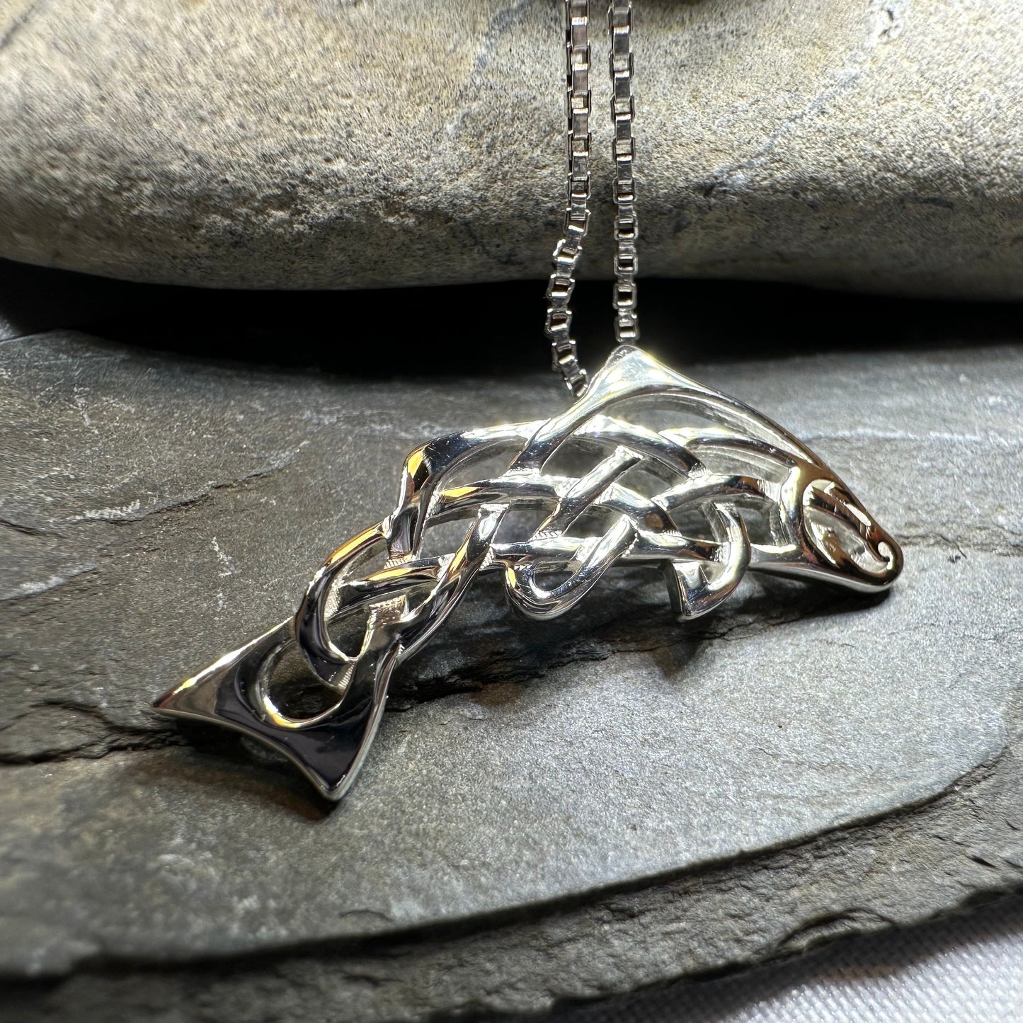 Celtic Salmon of Knowledge Necklace — view 8