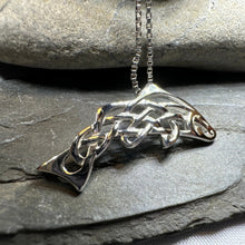 Load image into Gallery viewer, Celtic Salmon of Knowledge Necklace
