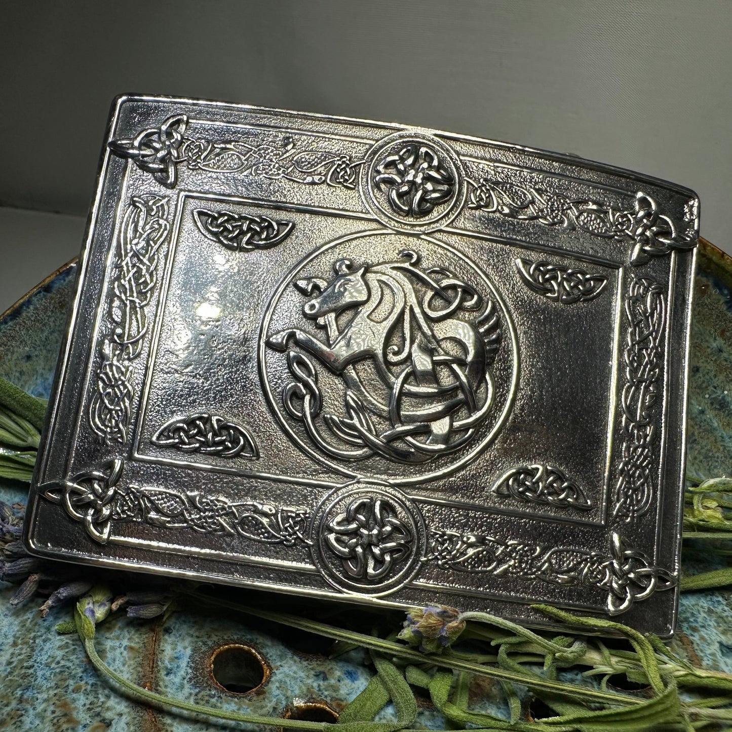 Kelpie Celtic Kilt Belt Buckle - Handmade in Scotland