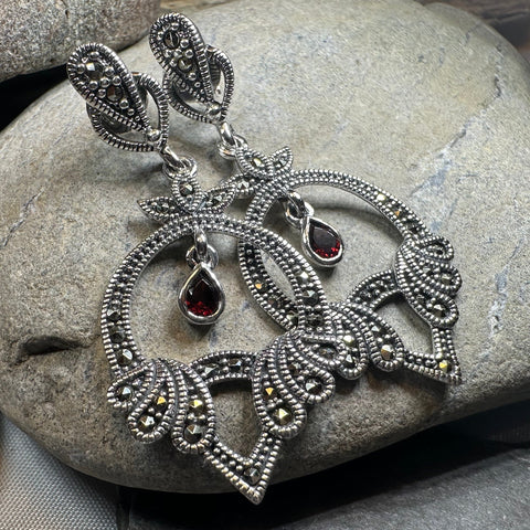 Load image into Gallery viewer, Antoinette Marcasite Earrings
