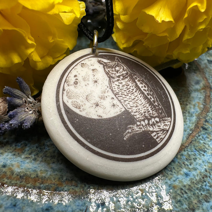 Artisan Great Horned Owl Necklace - Handmade in the U.S.A.