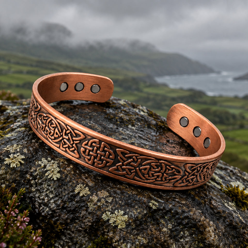 Shield Knot Celtic Copper Cuff Bracelet