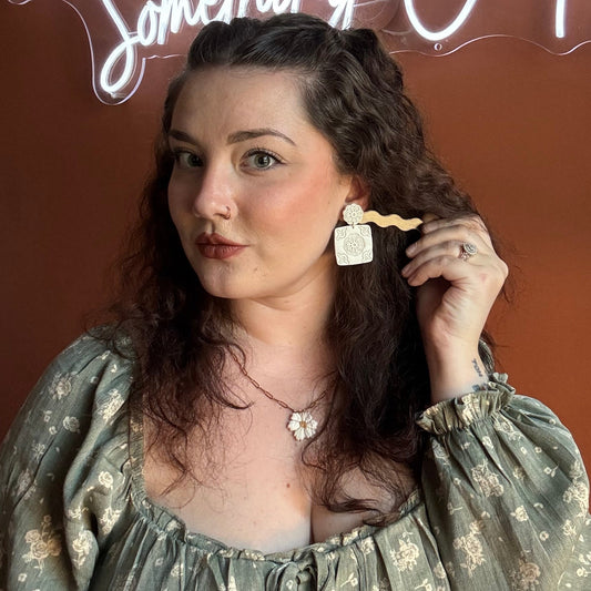 Boho Kira Flower Dangle Earrings for Women