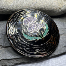 Load image into Gallery viewer, Thistle Enamel Brooch
