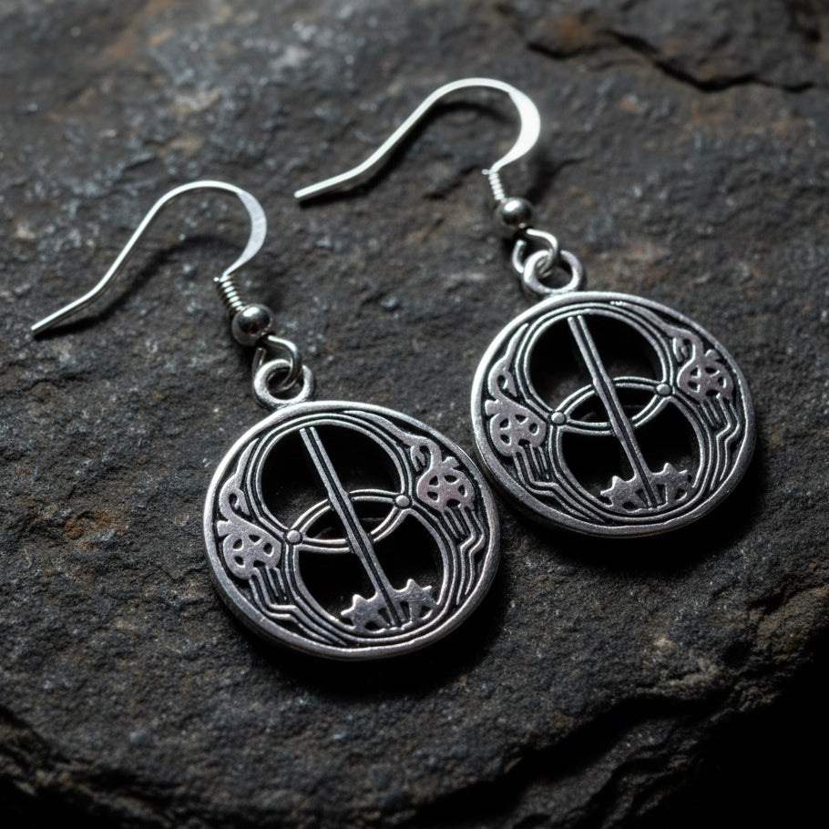 Glastonbury Chalice Well Earrings in Sterling Silver
