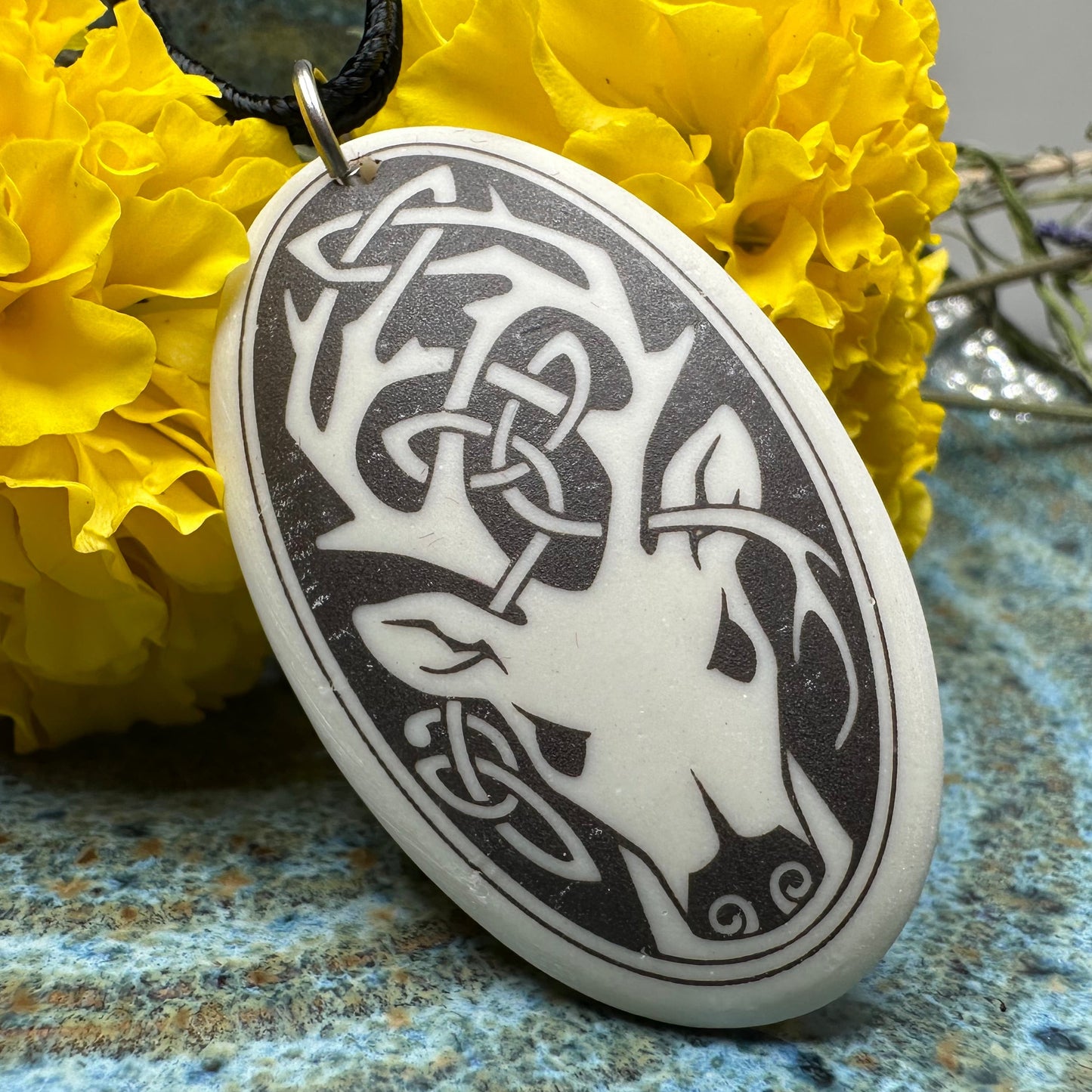 Highland Celtic Stag Necklace - Handmade in the U.S.A.