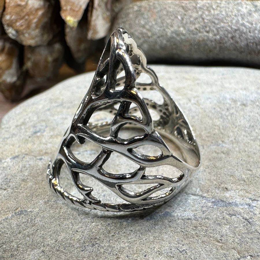 Áedh Celtic Tree of Life Ring in Sterling Silver