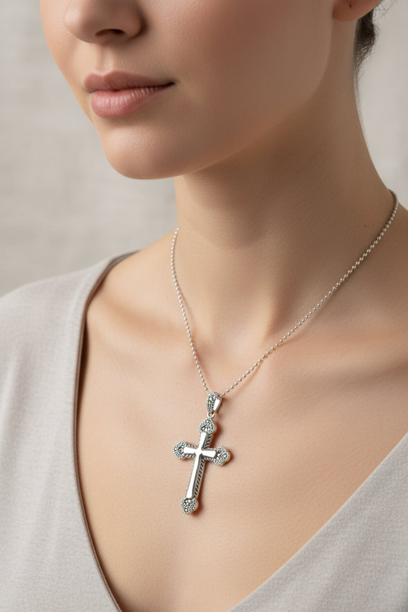 Serenity Celtic Cross Necklace — view 8