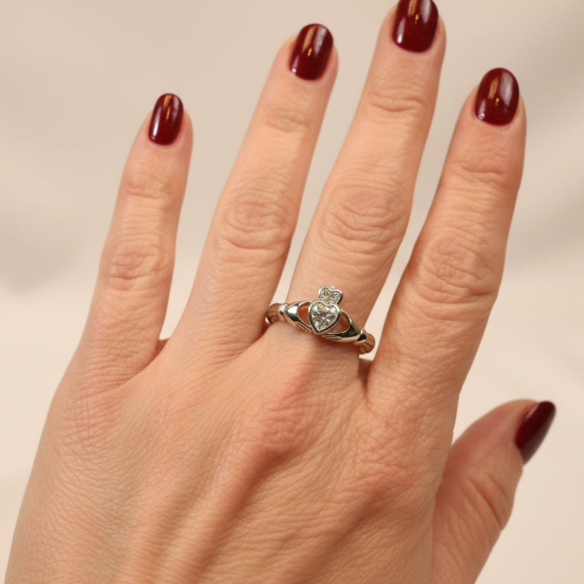 Debutante Irish Claddagh Ring in Sterling Silver