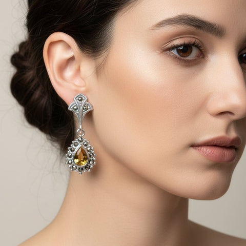 Load image into Gallery viewer, Coco Marcasite Earrings
