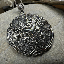 Load image into Gallery viewer, Pictish Triple Celtic Wolf Necklace
