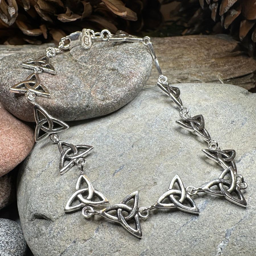 Irena Celtic Trinity Knot Bracelet in Sterling Silver