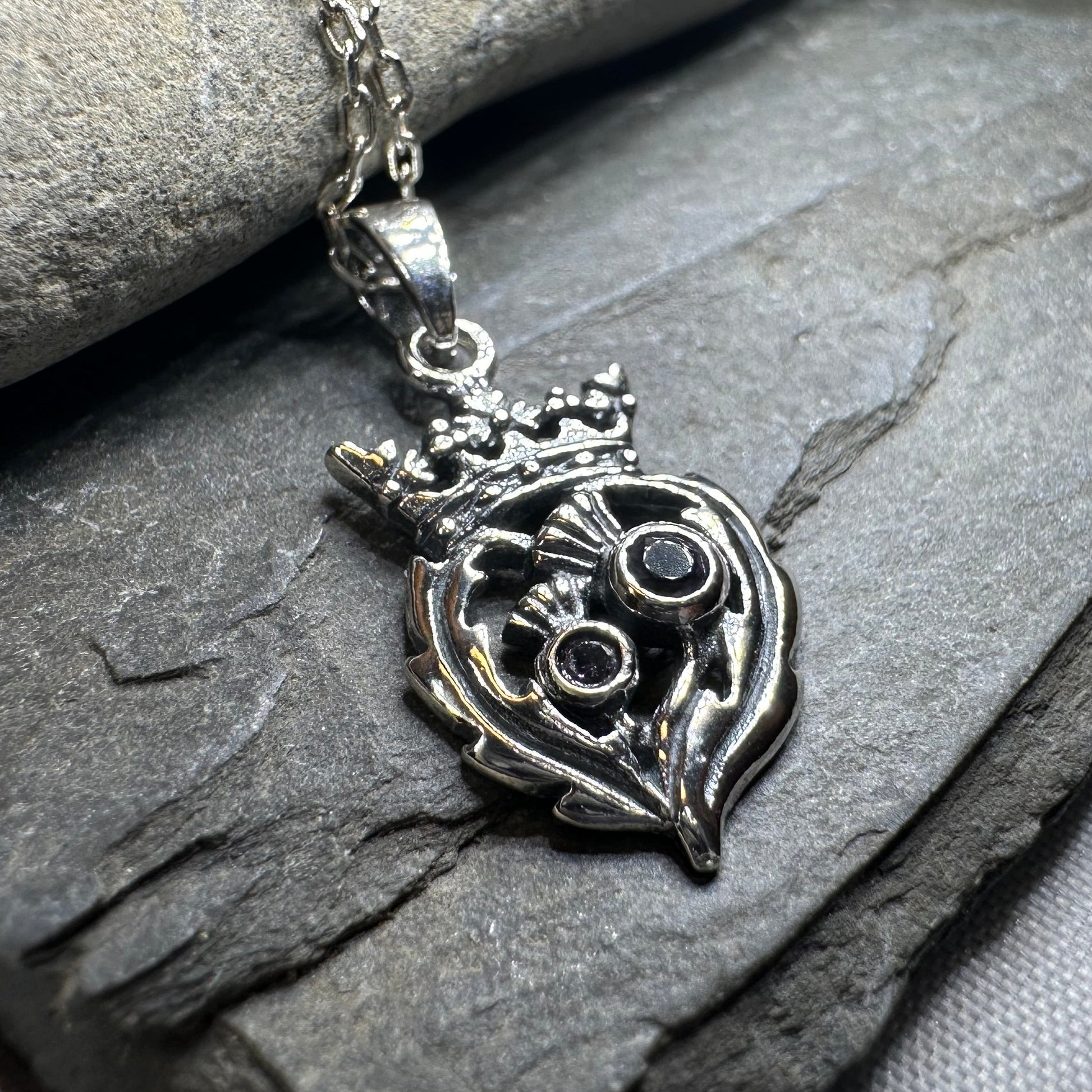 Petite Amethyst Scottish Luckenbooth Necklace — view 8