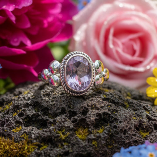 Airdrie Flower Ring in Sterling Silver