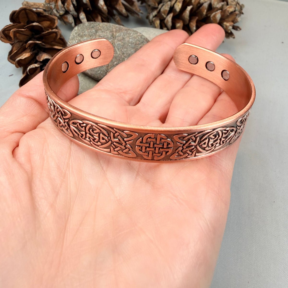 Shield Knot Celtic Copper Cuff Bracelet
