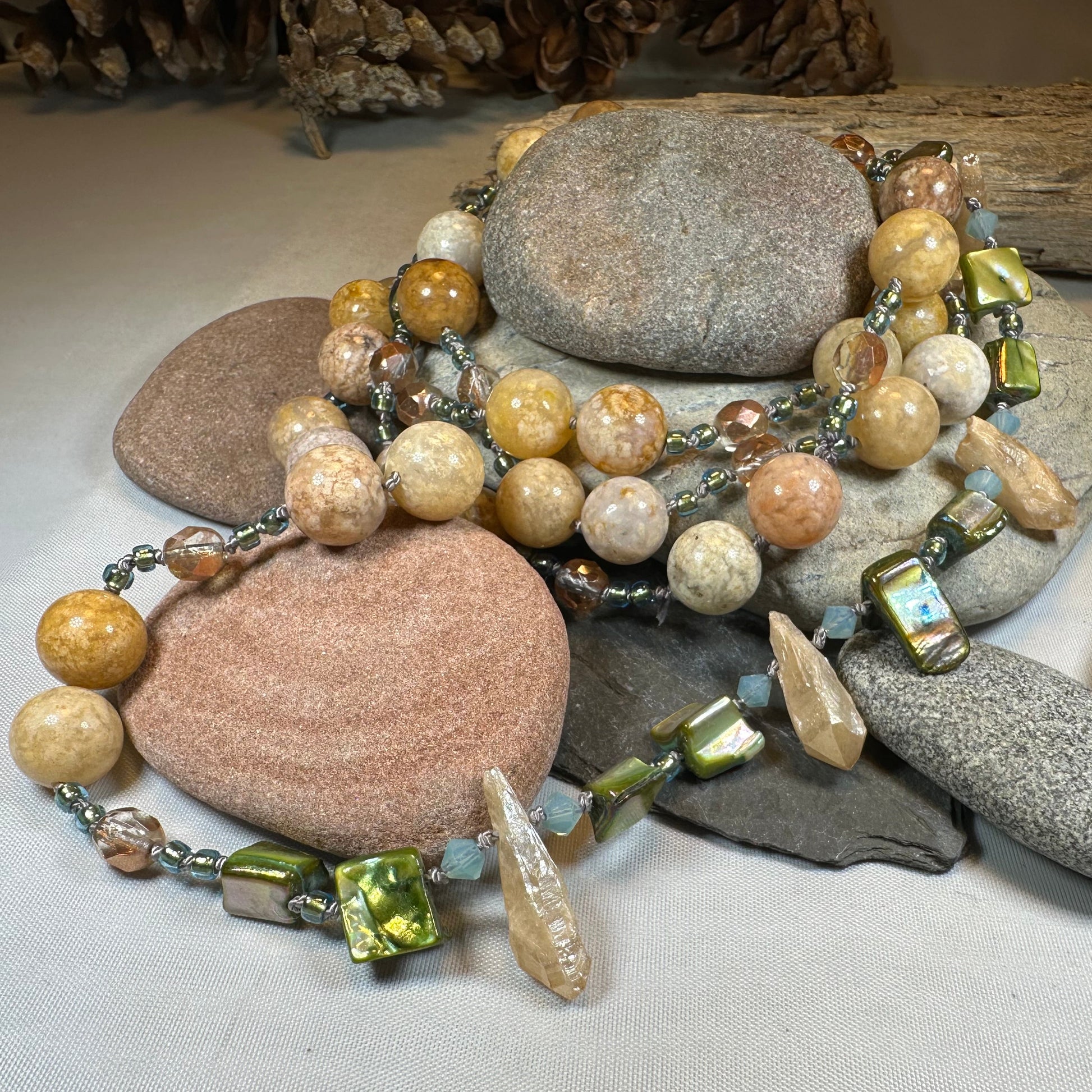 Barleycove Beach Crystal Necklace — view 7