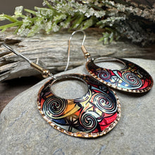 Load image into Gallery viewer, Firedancer Celtic Spiral Copper Earrings
