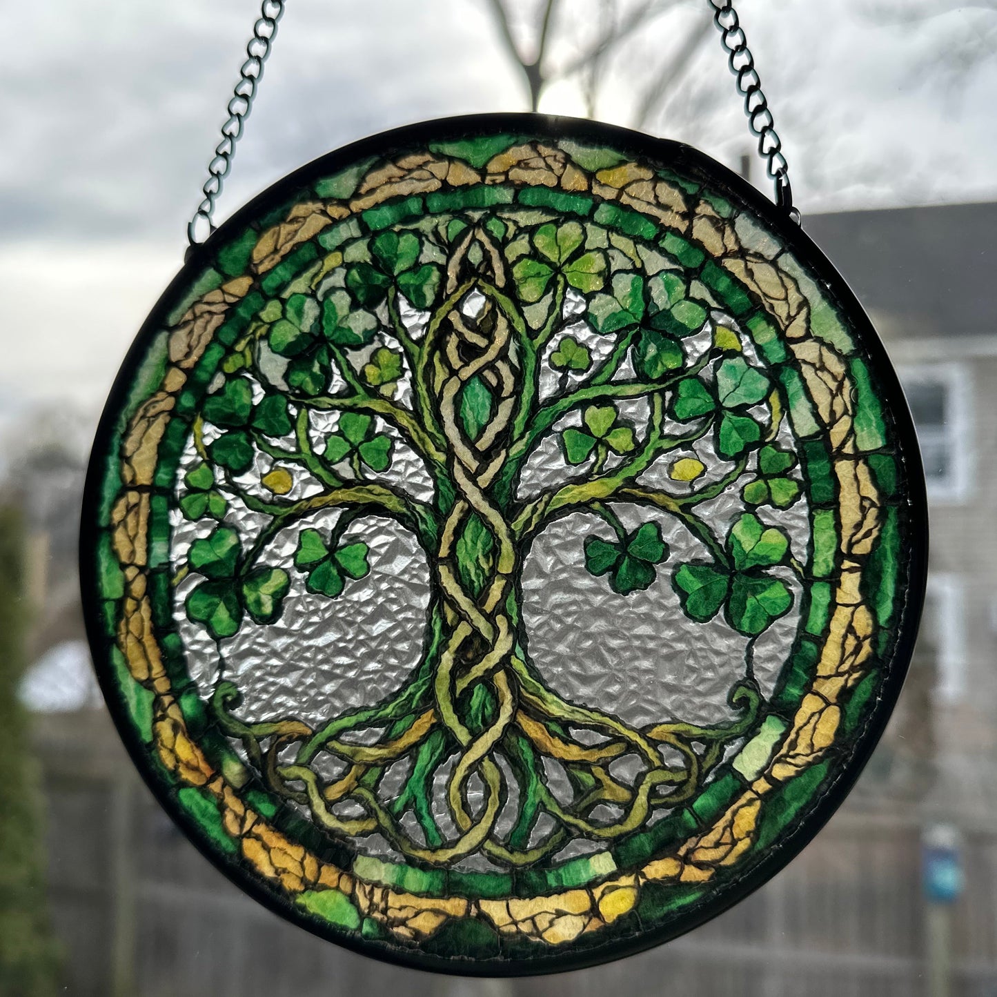 Ireland's Tree of Life Stained Glass Gift