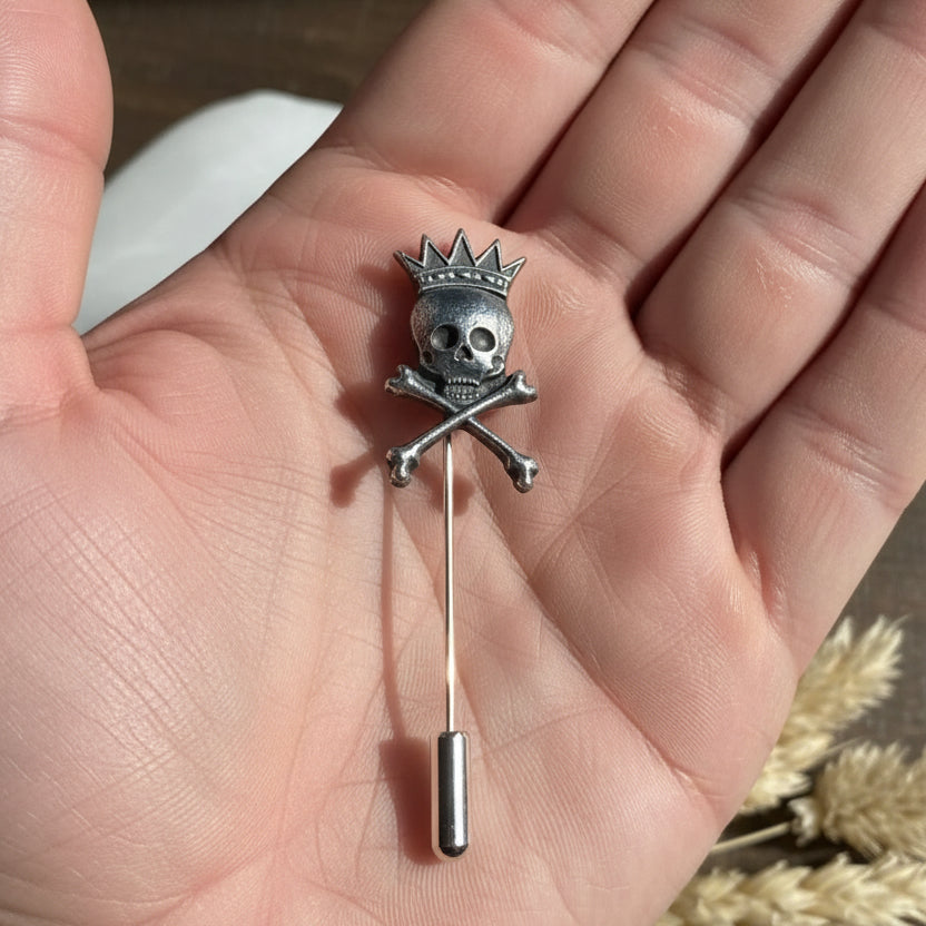Scottish Skull "King Death" Tie Stick Pin