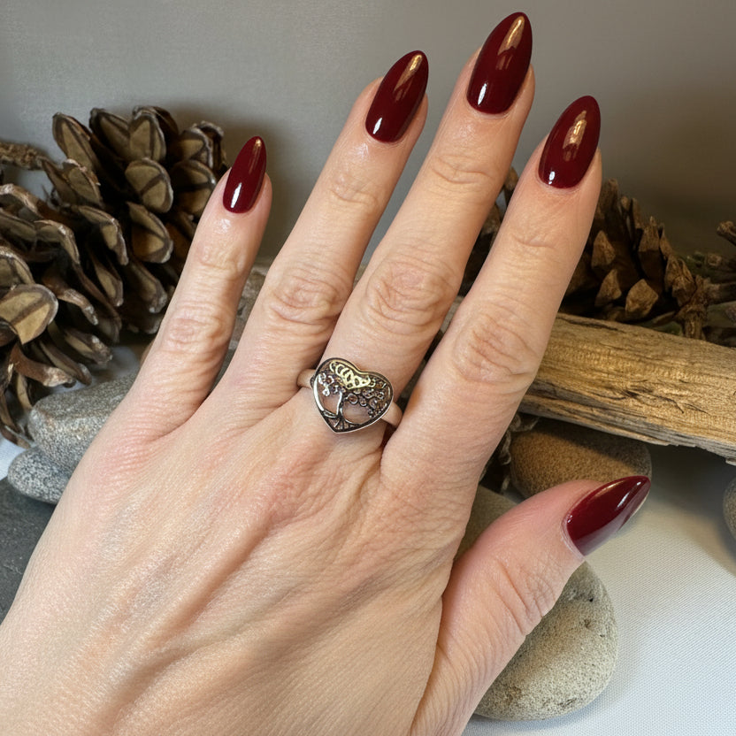 Heart Tree of Life Ring — view 3