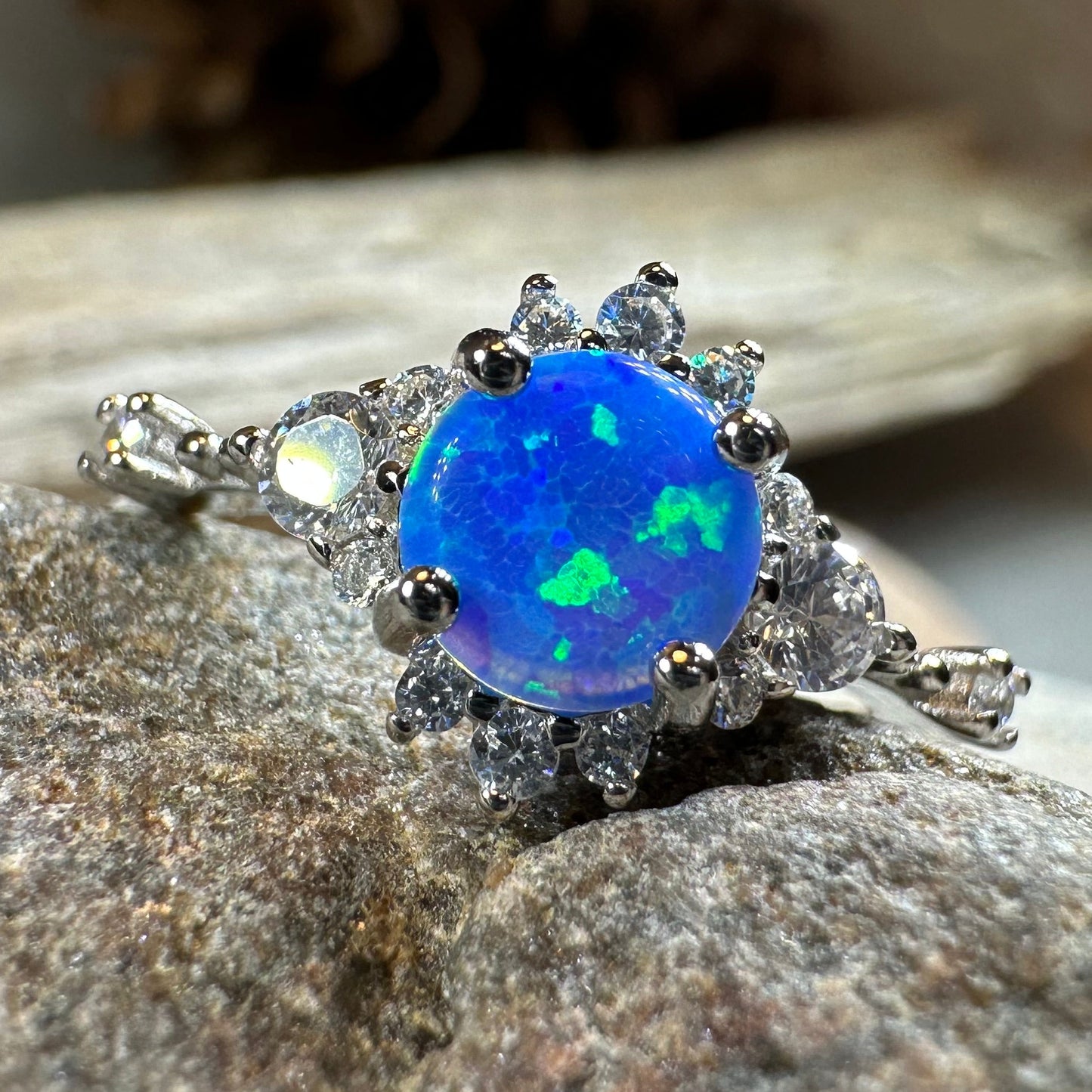 Enchanted Blue Opal Ring