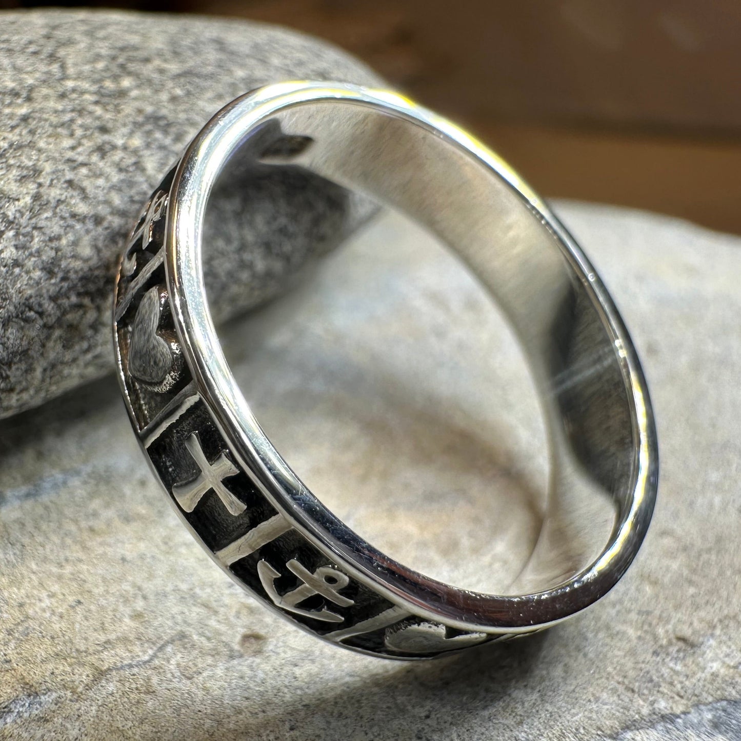 Faith, Hope & Love Cross Ring