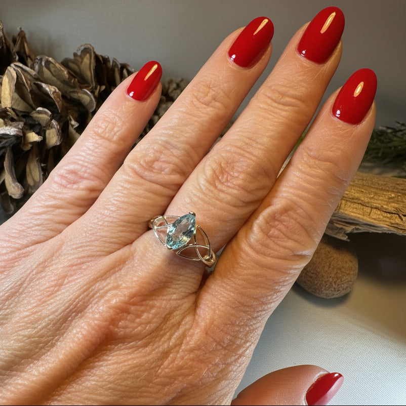 Millicent Celtic Trinity Knot Ring — view 11