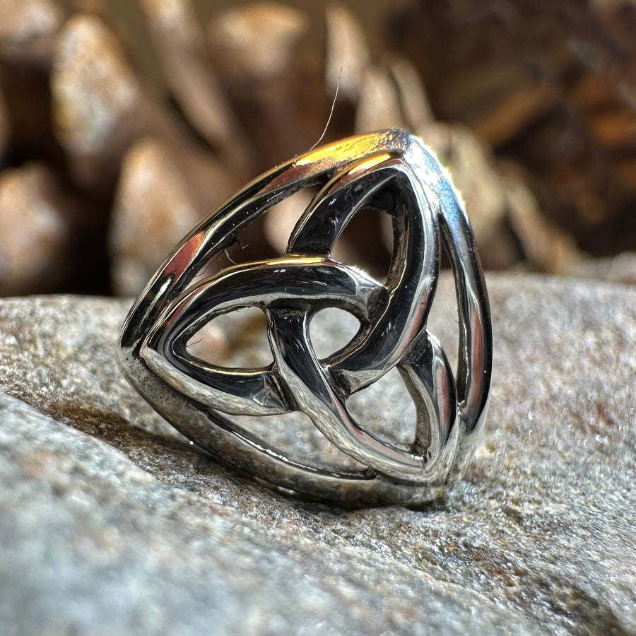 Celtic Trinity Knot Lapel Pin in Sterling Silver