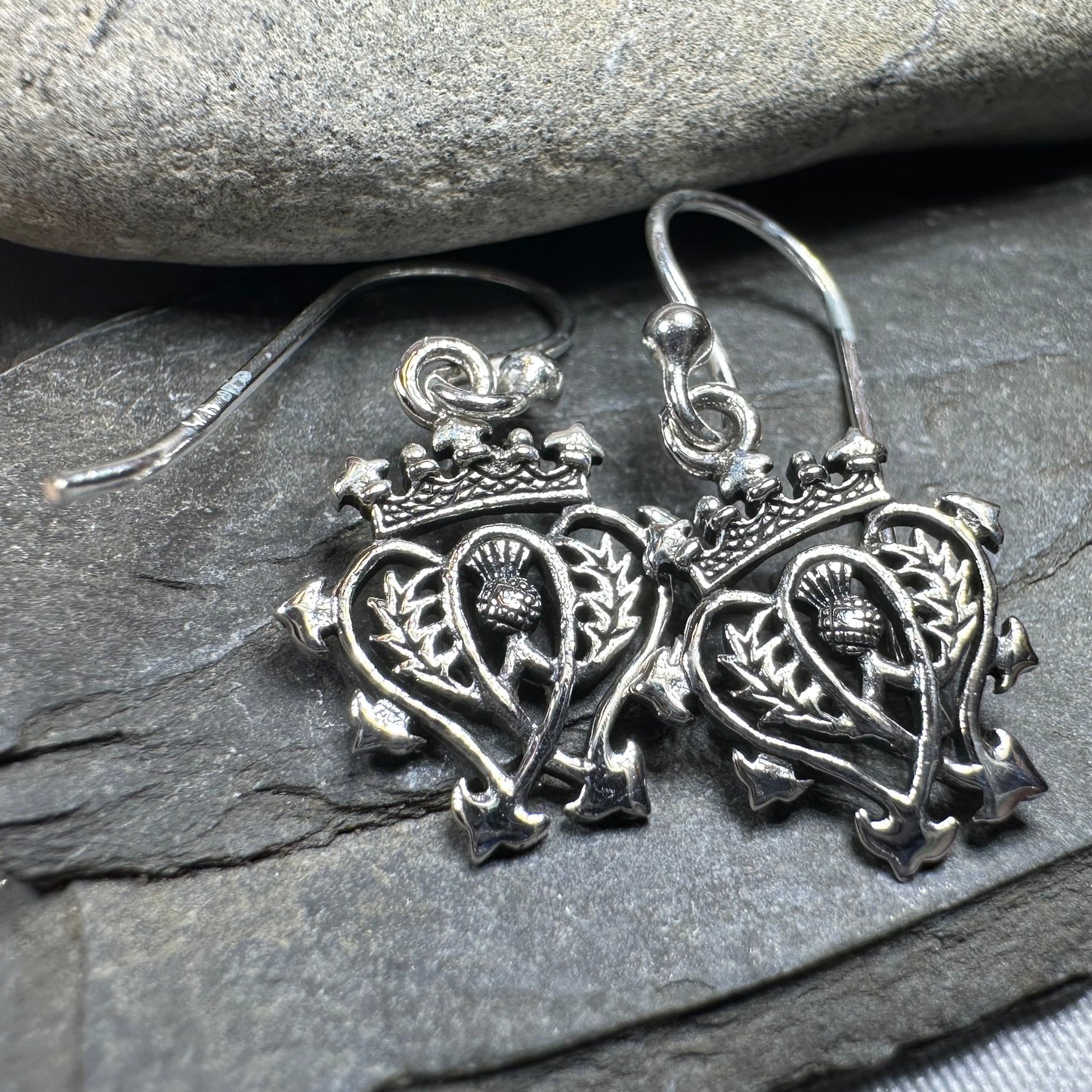 Elegance Scottish Luckenbooth Earrings in Sterling Silver — view 7