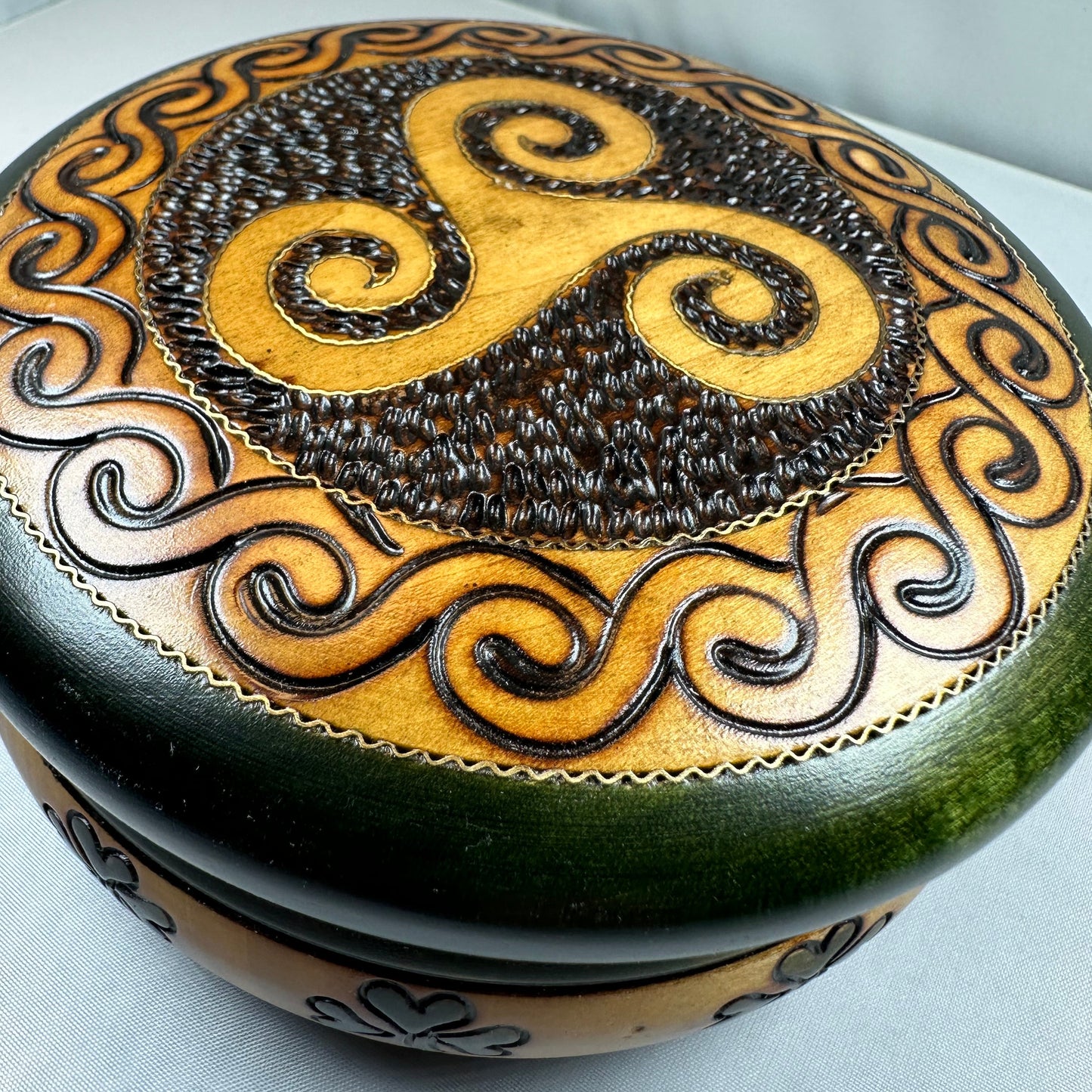 Celtic Celtic Spiral Keepsake Box - Handmade Wooden Box