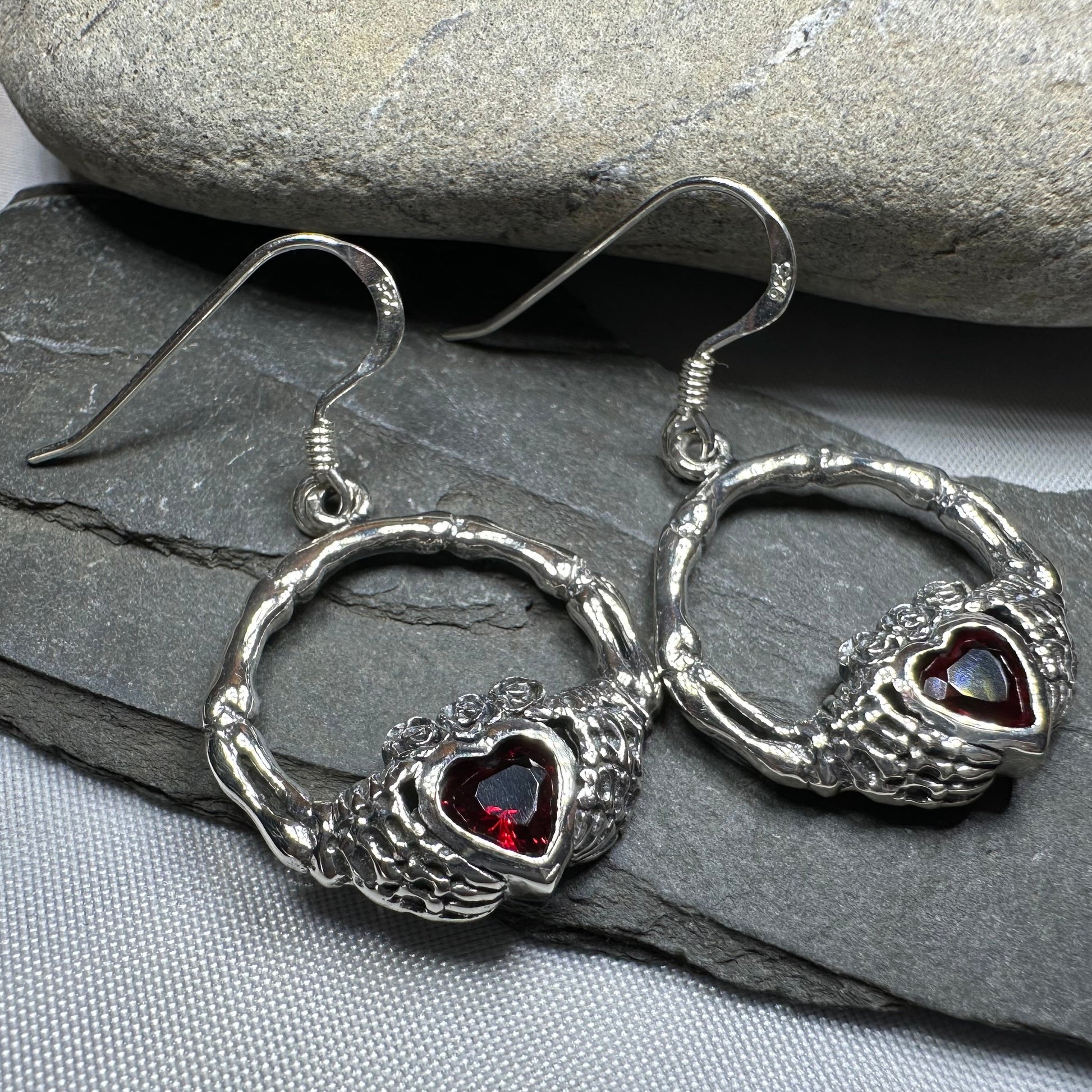 Gothic Claddagh Earrings — view 7