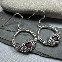 Load image into Gallery viewer, Gothic Claddagh Earrings
