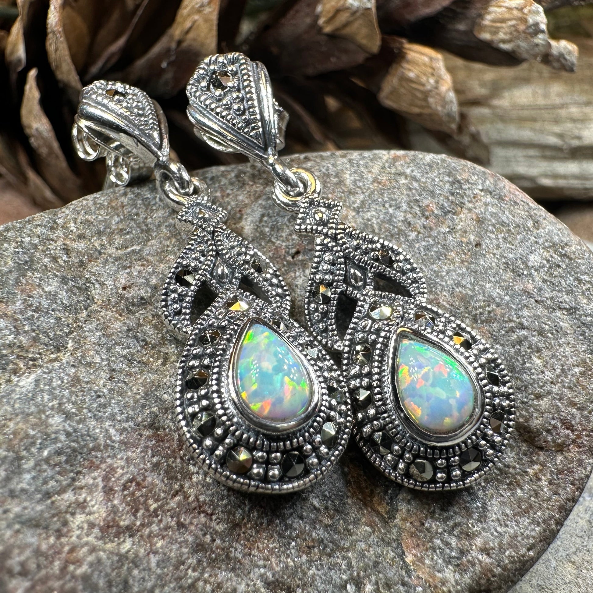 Celtic Twilight Opal Earrings — view 9