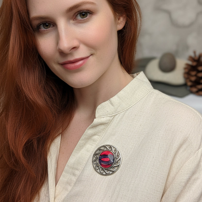 Heathergems Scottish Celtic Brooch - Handmade in Scotland