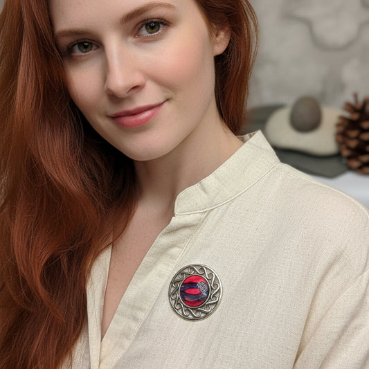 Heathergems Scottish Celtic Brooch - Handmade in Scotland