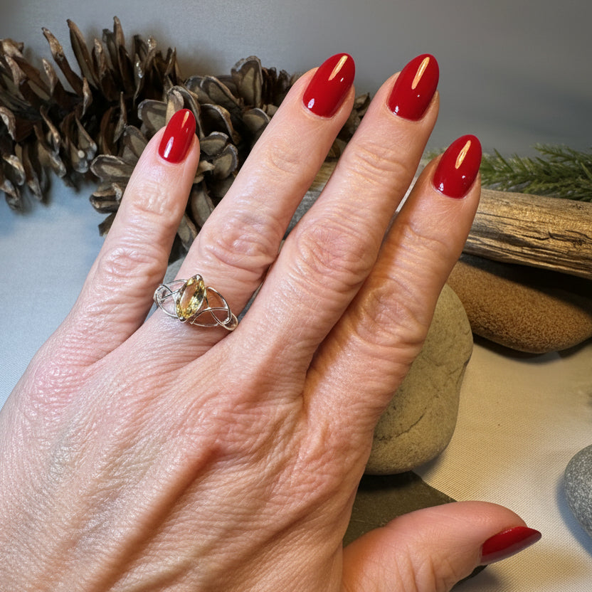 Millicent Celtic Trinity Knot Ring — view 21