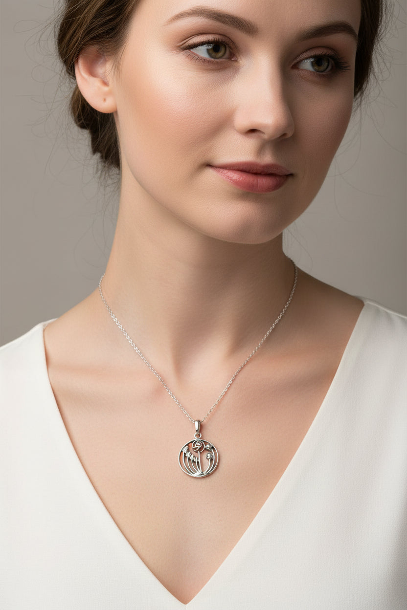 Mackintosh Rose Necklace — view 3