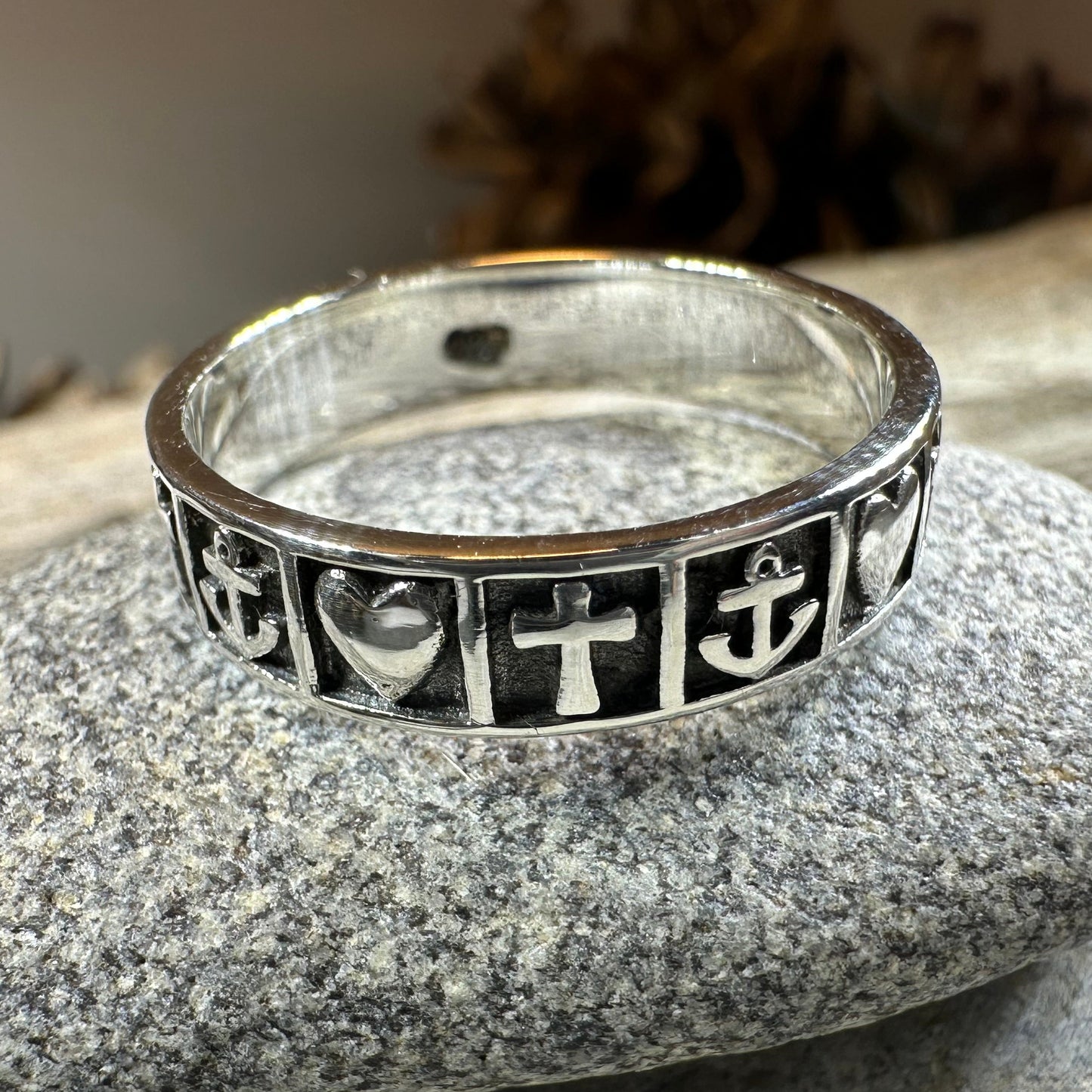 Faith, Hope & Love Cross Ring