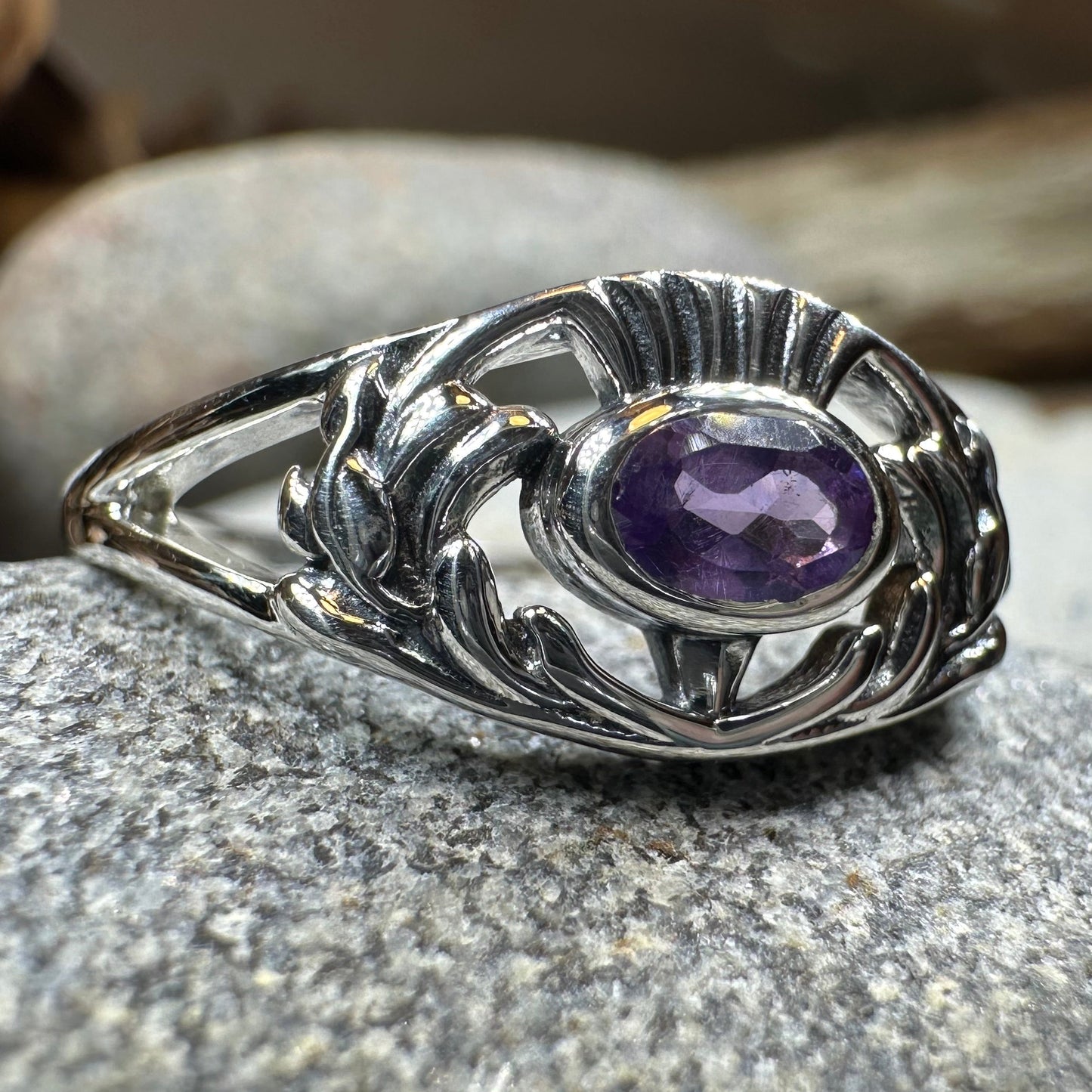 Sassenach Thistle Ring — view 9
