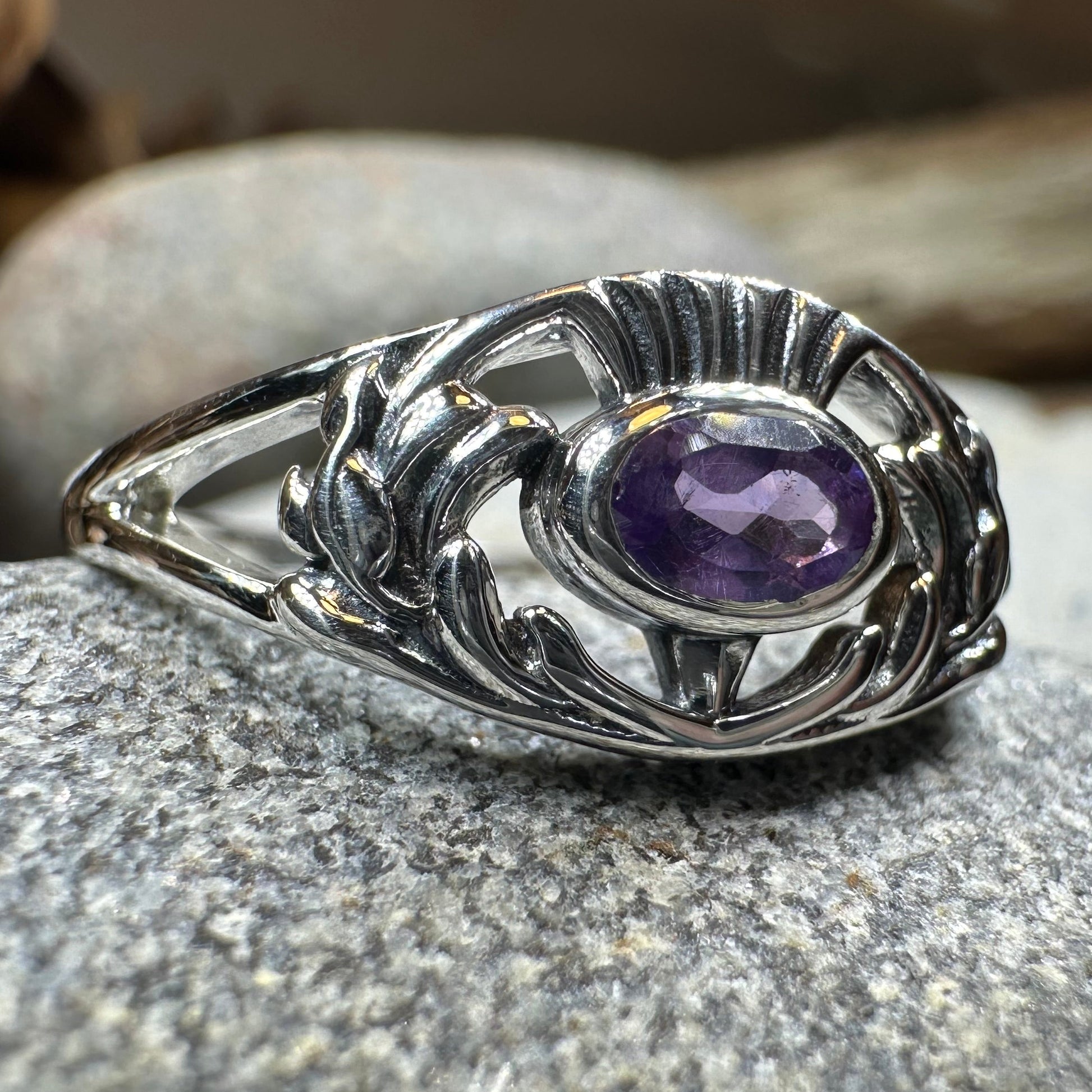 Sassenach Thistle Ring — view 9