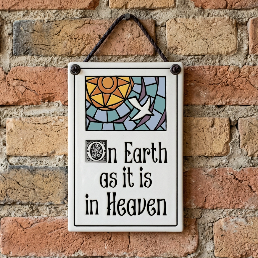 On Earth as it is in Heaven Lord's Prayer Wall Art