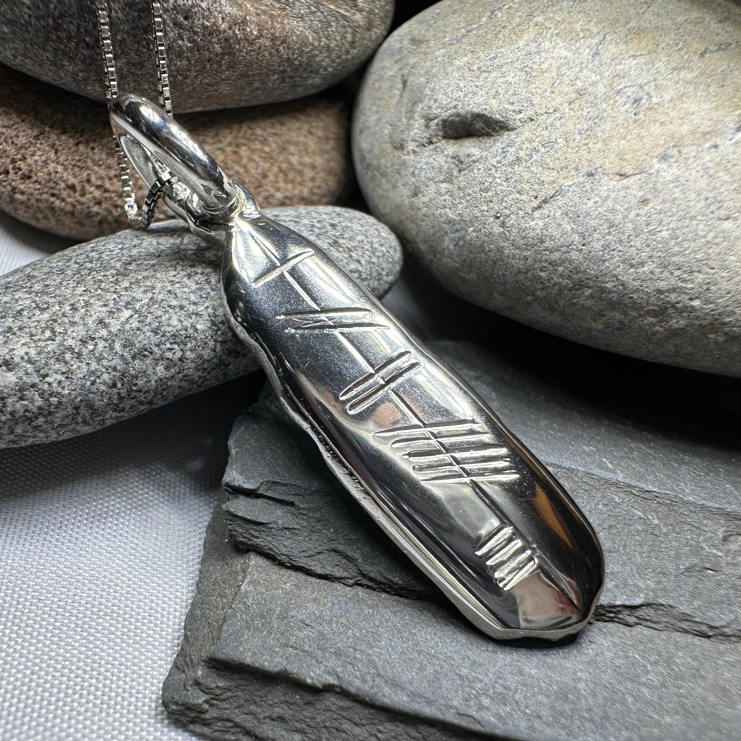 Gaelic Brave Ogham Necklace - Made in Ireland