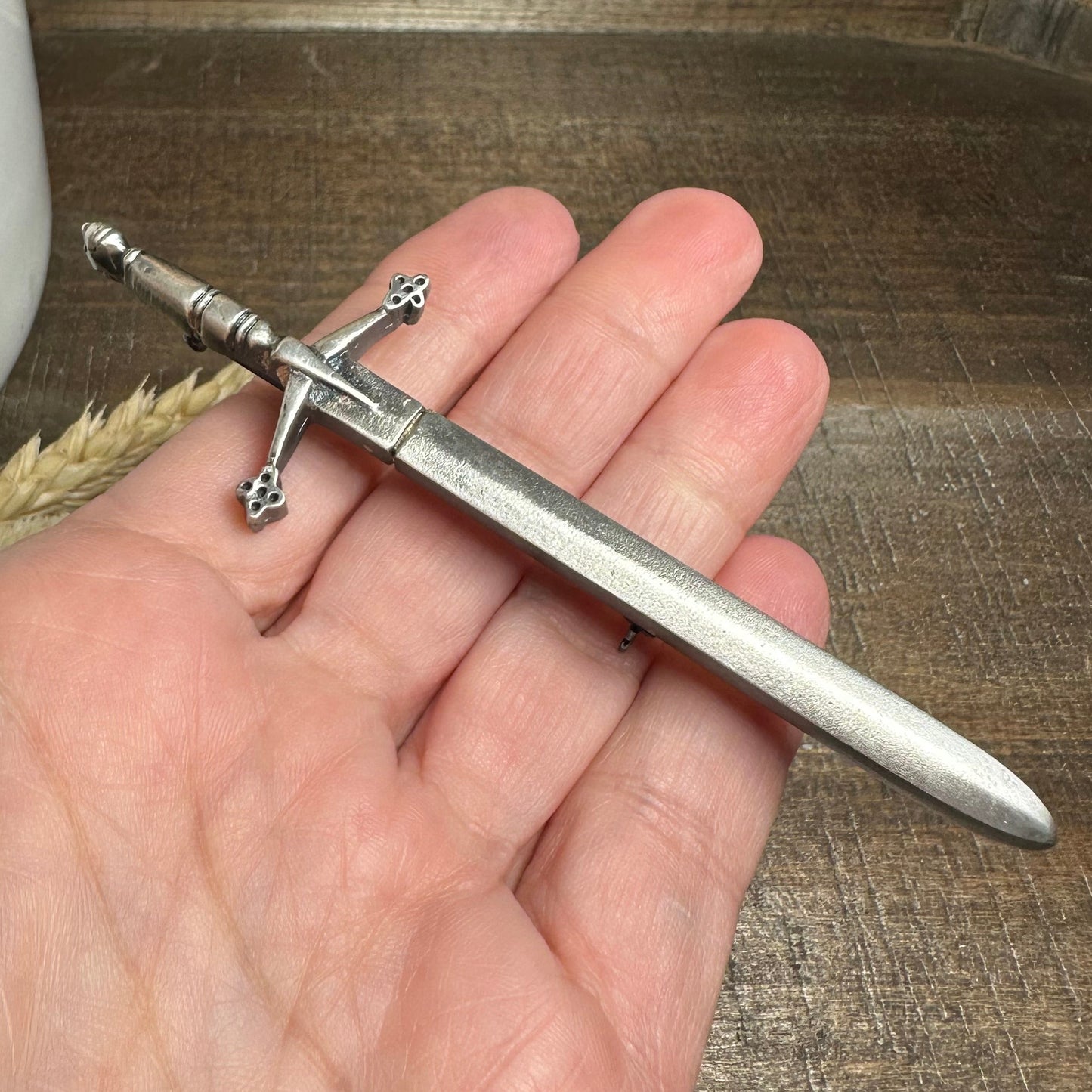 Highland Warrior Claymore Sword Kilt Pin - Handmade in Scotland